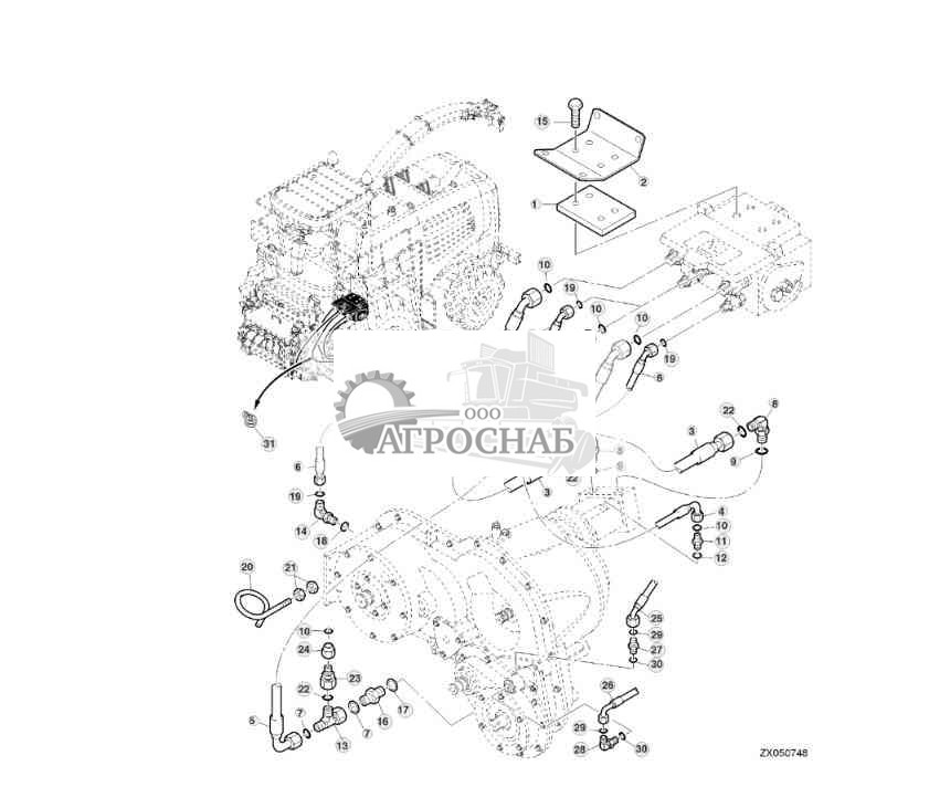 Гидравлические шланги, комбинированная муфта 